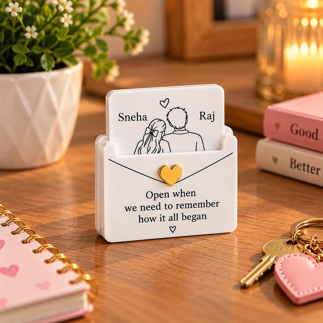 Personalized Couple Open When Message Keepsake 2.5x3" with Custom Names | Love Craft Gifts™