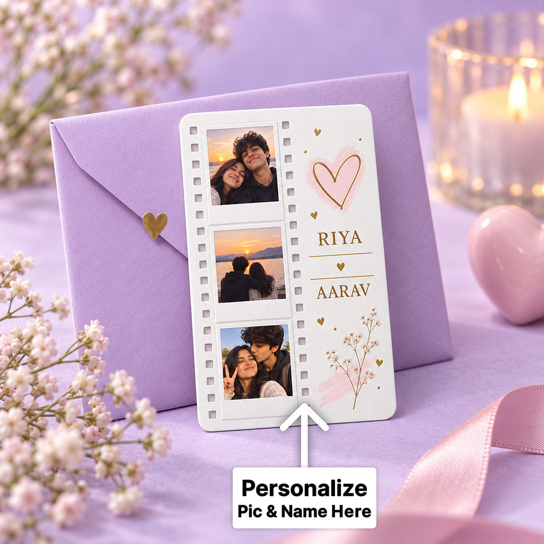 Personalized Couple Photo Card with Names | Love Craft Gifts™