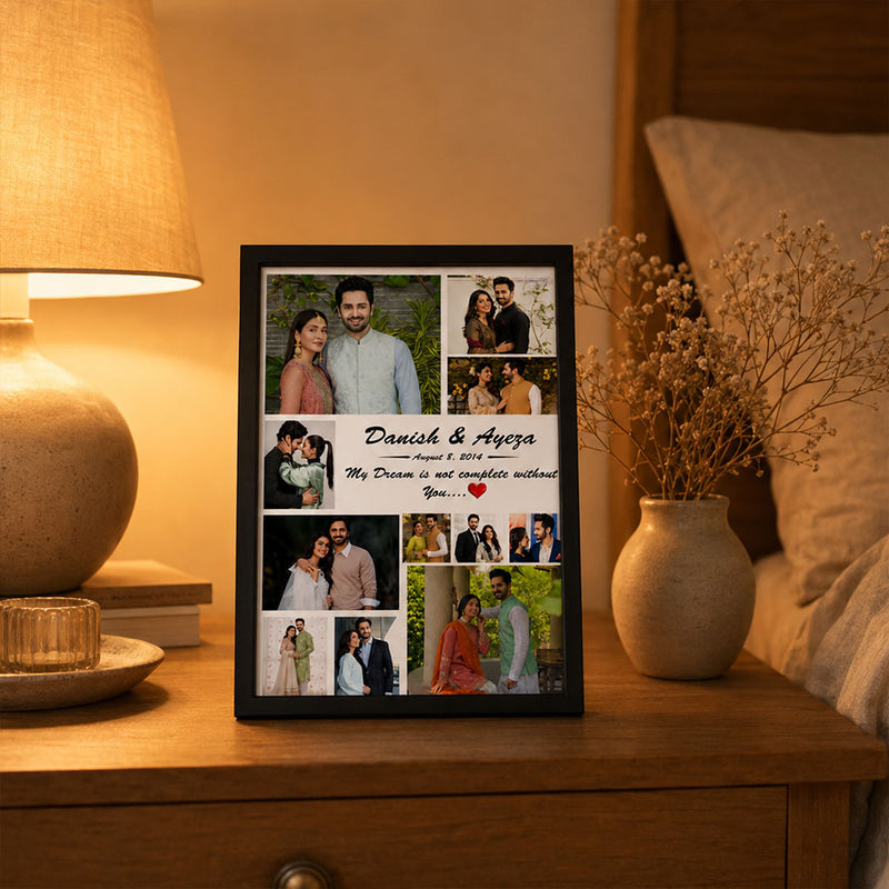 Personalized Couple Photo Collage Frame 12x18″ | Love Craft Gifts™