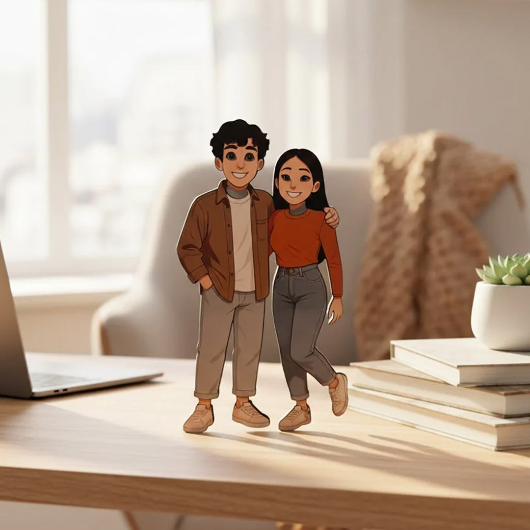 Personalized Couple Wooden Table Top Decor | Wooden Table Top | Love Craft Gifts