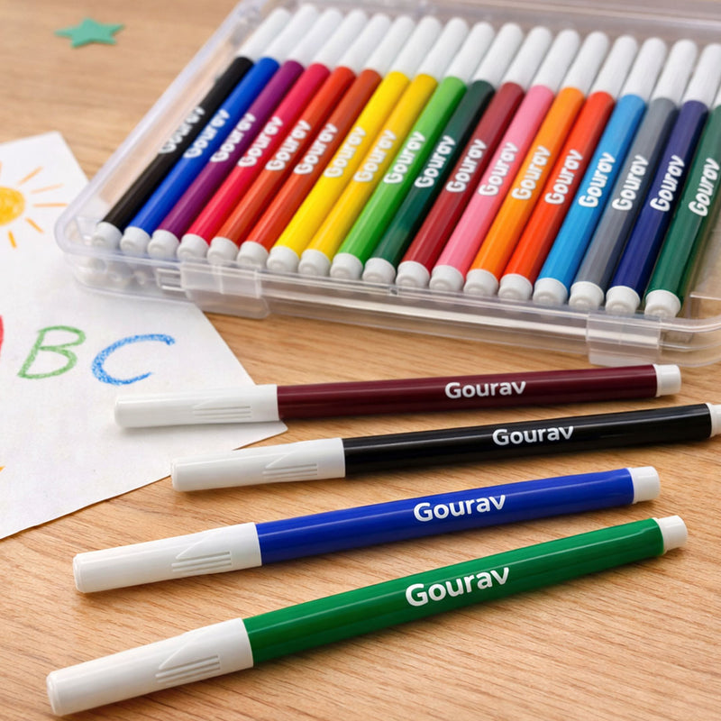 Personalized DOMS Aqua Watercolour Sketch Pen Set – 24 Shades | Love Craft Gifts