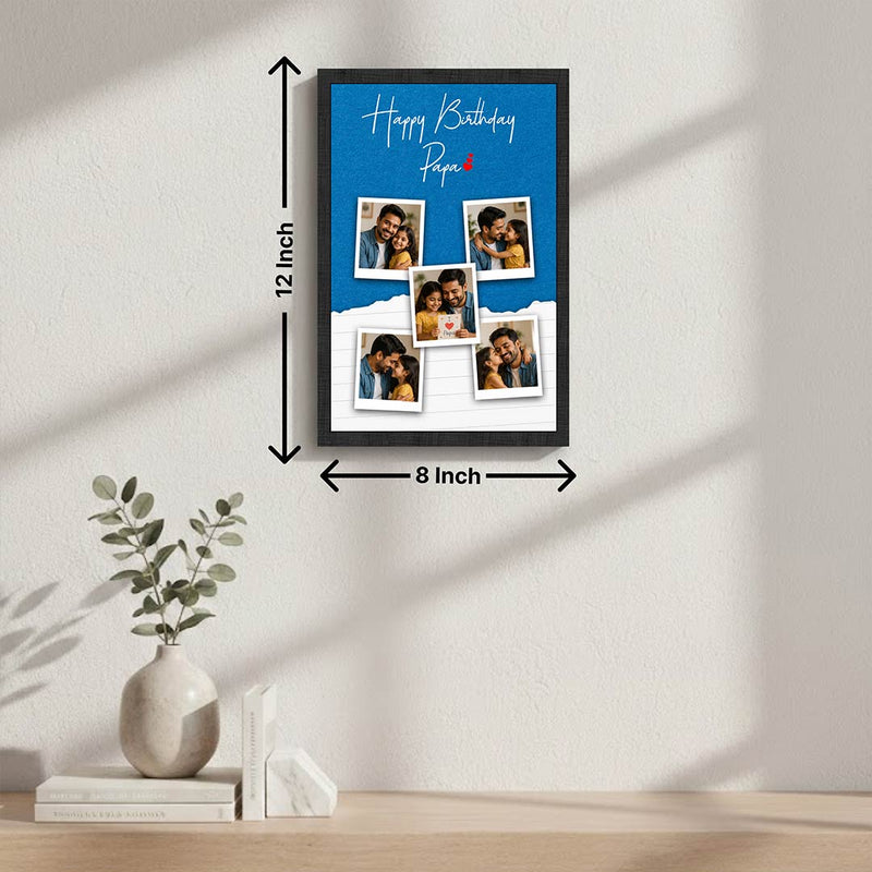 Personalized Dad Photo Frame | Custom 5 Photo Collage Wall Frame | Father's Day Gift | Love Craft Gifts™