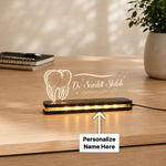 Personalized Dentist Desk Nameplate | Custom Orthodontist LED Name Plate