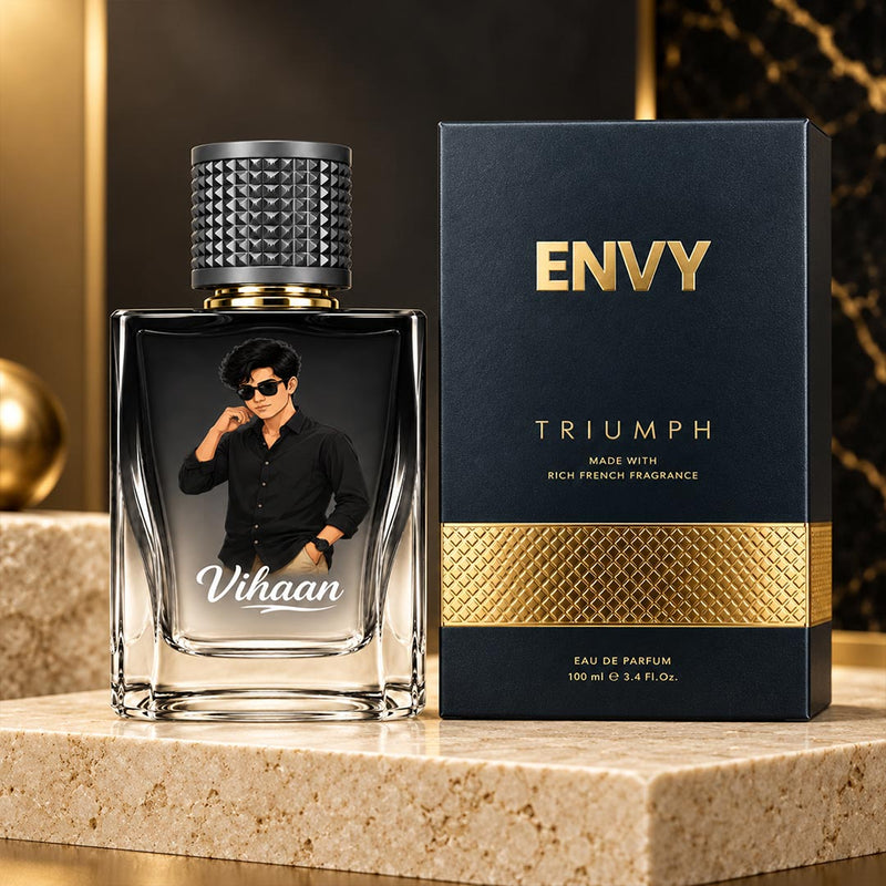 Personalized ENVY Triumph Perfume 100ml | Custom Photo & Name | Love Craft Gifts™