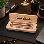 Personalized Pierre Cardin Wooden Pen Gift Set | Custom Name Engraved Executive Gift | Love Craft Gifts™