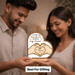 Personalized Family Heart Keepsake | Custom Wooden Table Top Gift for Mother's Day, Father's Day & Family | Love Craft Gifts™