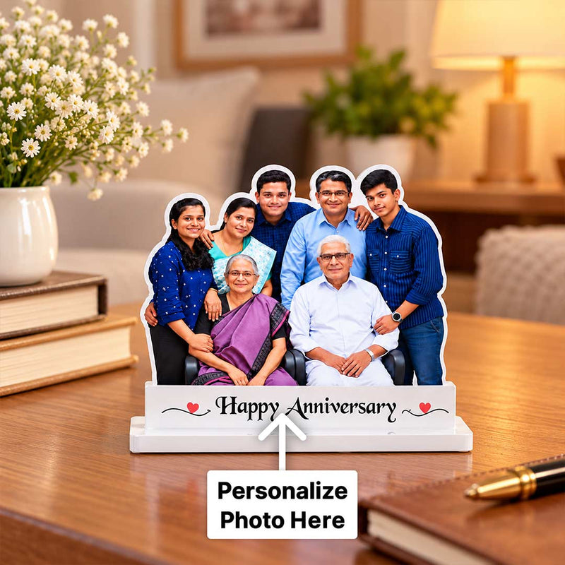 Personalized Family Photo Table Stand | Custom Anniversary Keepsake for Parents & Grandparents | Love Craft Gifts™
