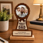 Personalized Father's Day Photo Trophy Custom Names and Family Picture Keepsake for Dad | Love Craft Gifts™