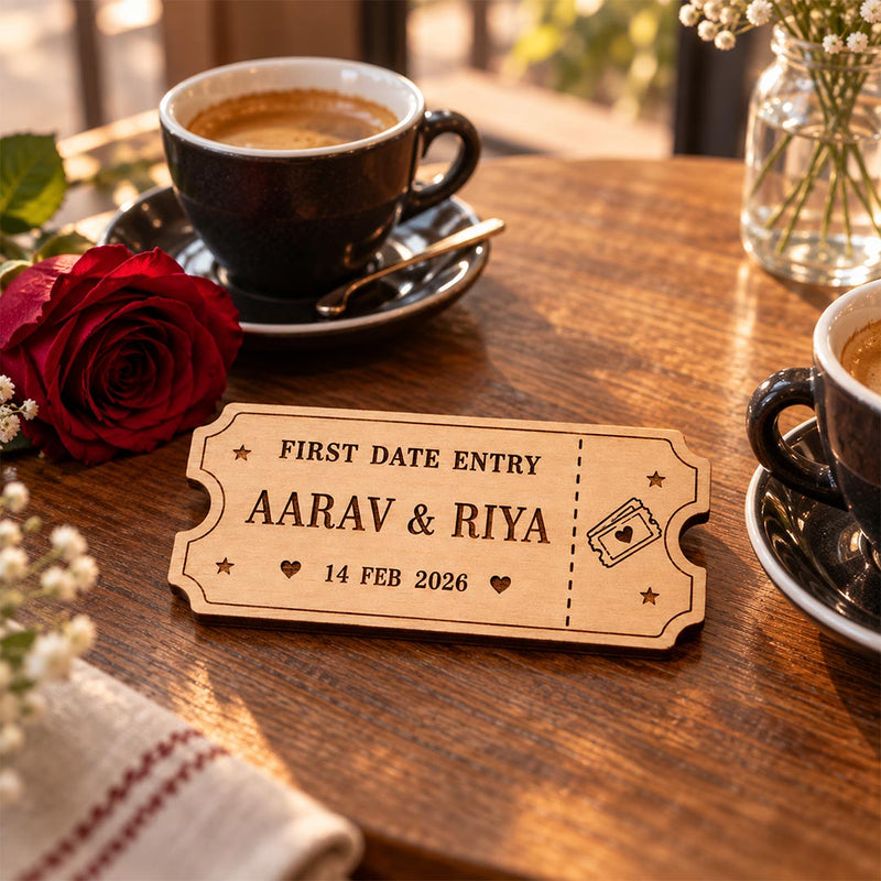 Personalized First Date Ticket Keepsake | Love Craft Gifts™