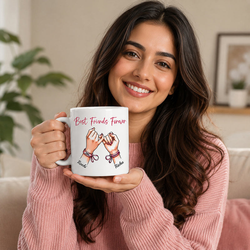 Personalized Friendship Mug with Two Names | Best Friends Forever Mug | Love Craft Gifts™