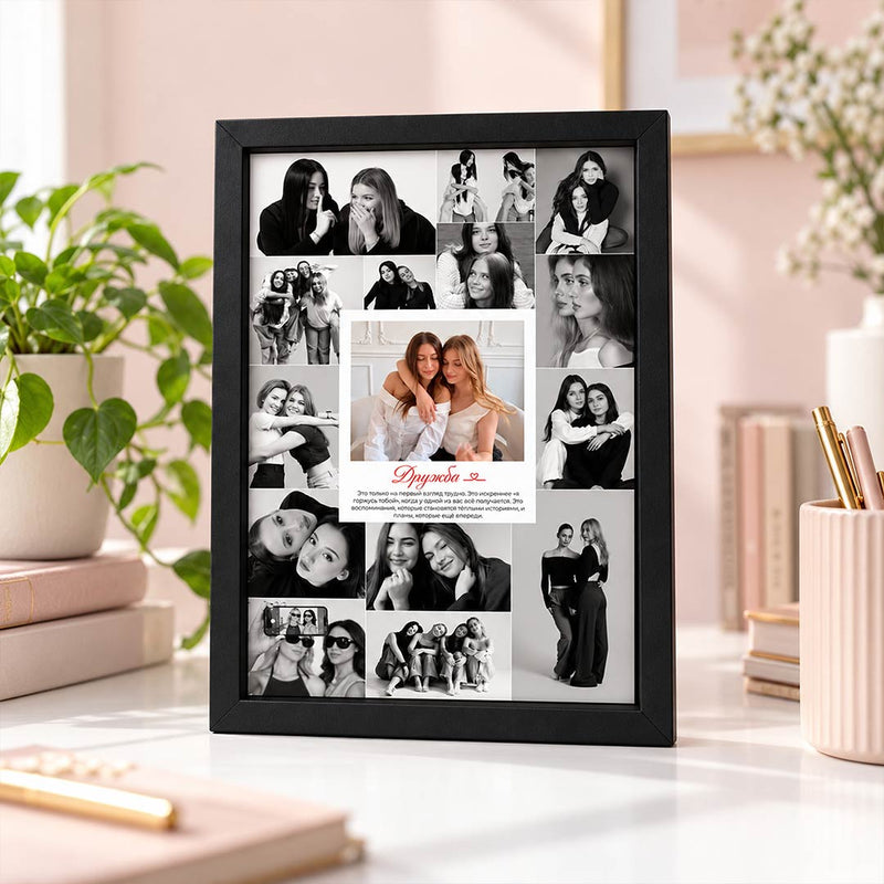 Personalized Friendship Photo Collage Frame | Custom Best Friend Memory Gift | Love Craft Gifts™