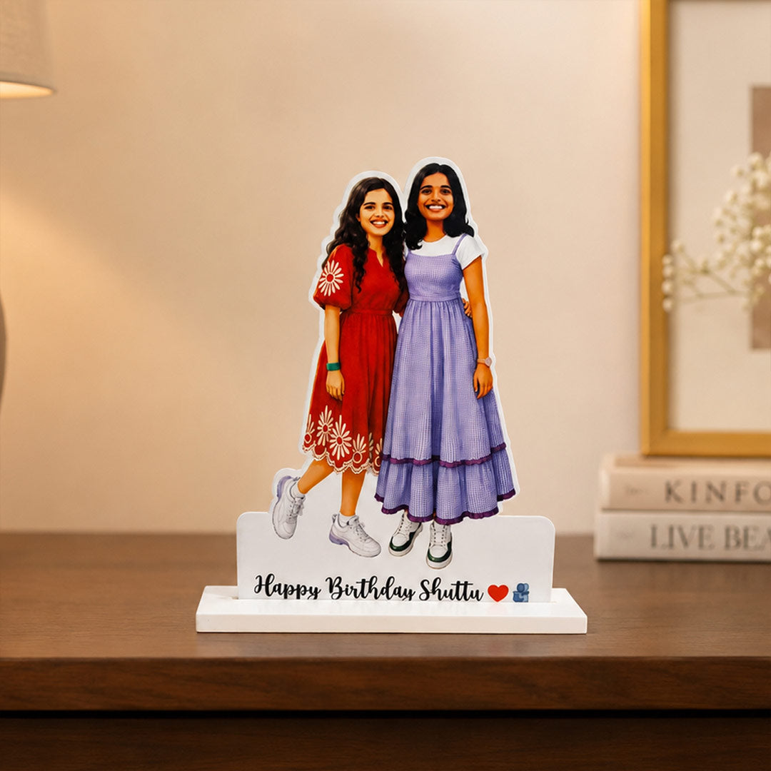 Personalized Friendship Photo Cutout 6x8" | Best Friend Birthday Gift