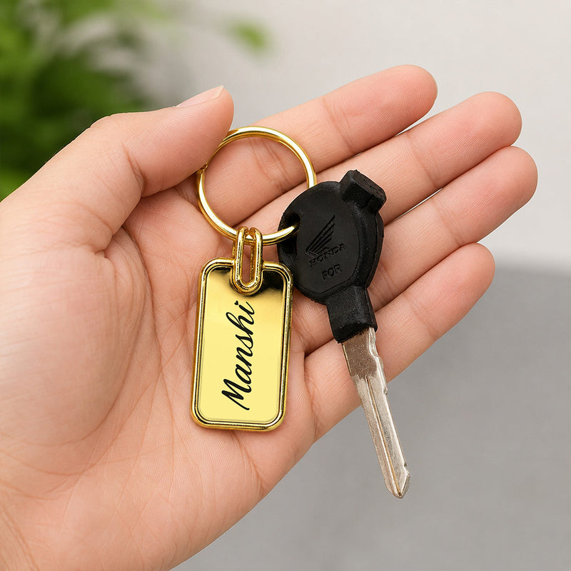 Personalized Gold Metal Keychain | Custom Name Gift | Love Craft Gifts™