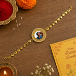 Personalized Gold Photo Rakhi Custom Raksha Bandhan Keepsake for Brother | Love Craft Gifts™