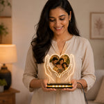 Personalized Heart Hands Family Lamp 6x8" | Custom Photo Gift for Family | Love Craft Gifts™