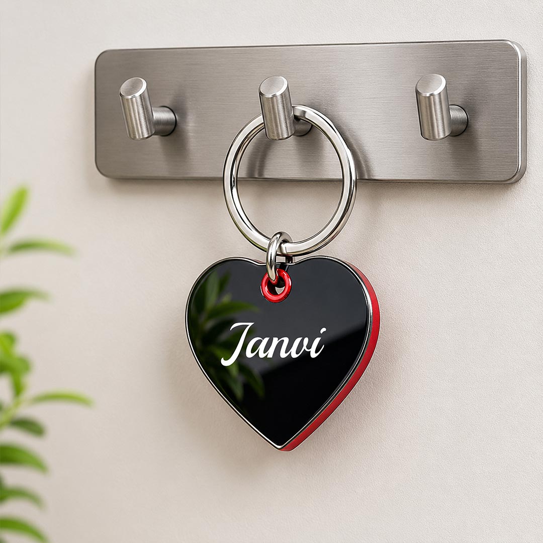 Personalized Heart Keychain Custom Laser Engraved Name Gift for Valentine's Day | Love Craft Gifts™