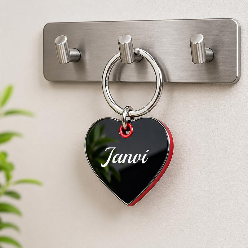 Personalized Heart Keychain Custom Laser Engraved Name Gift for Valentine's Day | Love Craft Gifts™