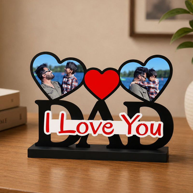 Personalized I Love You Dad Photo Frame | Custom Father’s Day Memory Gift - 7x4.5" | Love Craft Gifts™