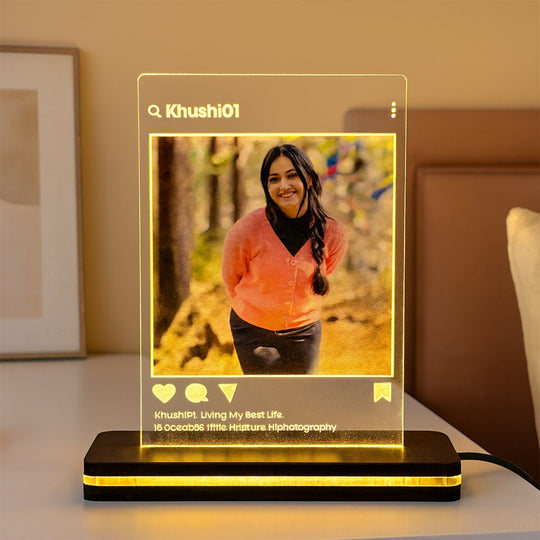 Instagram Profile Acrylic Photo Lamp