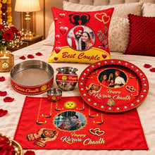 Personalized Karwa Chauth Photo Pooja Combo Set | Gift for Wife | Love Craft Gifts™