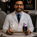 Personalized Dentist LED Visiting Card Holder with Custom Name | Professional Dental Desk Décor Gift for Dentists - 8x6" | Love Craft Gifts™