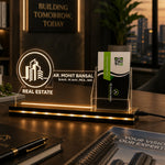 Personalized Architecture LED Visiting Card Holder with Custom Name | Professional Desk Décor Gift for Architects - 8x6" | Love Craft Gifts™