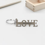 Personalized LOVE Metal Keychain with Name | Love Craft Gifts
