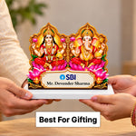 Personalized Lakshmi Ganesha White Acrylic Desk Gift 6x6 Inch