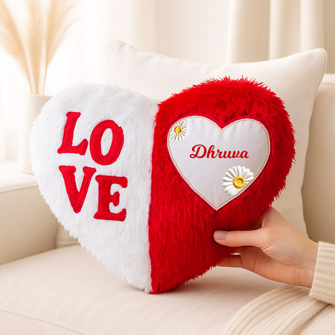 Personalized Love Heart Cushion | Love Craft Gifts