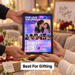 Personalized Love Story Wrapped Frame for Boyfriend Girlfriend | Love Craft Gifts™