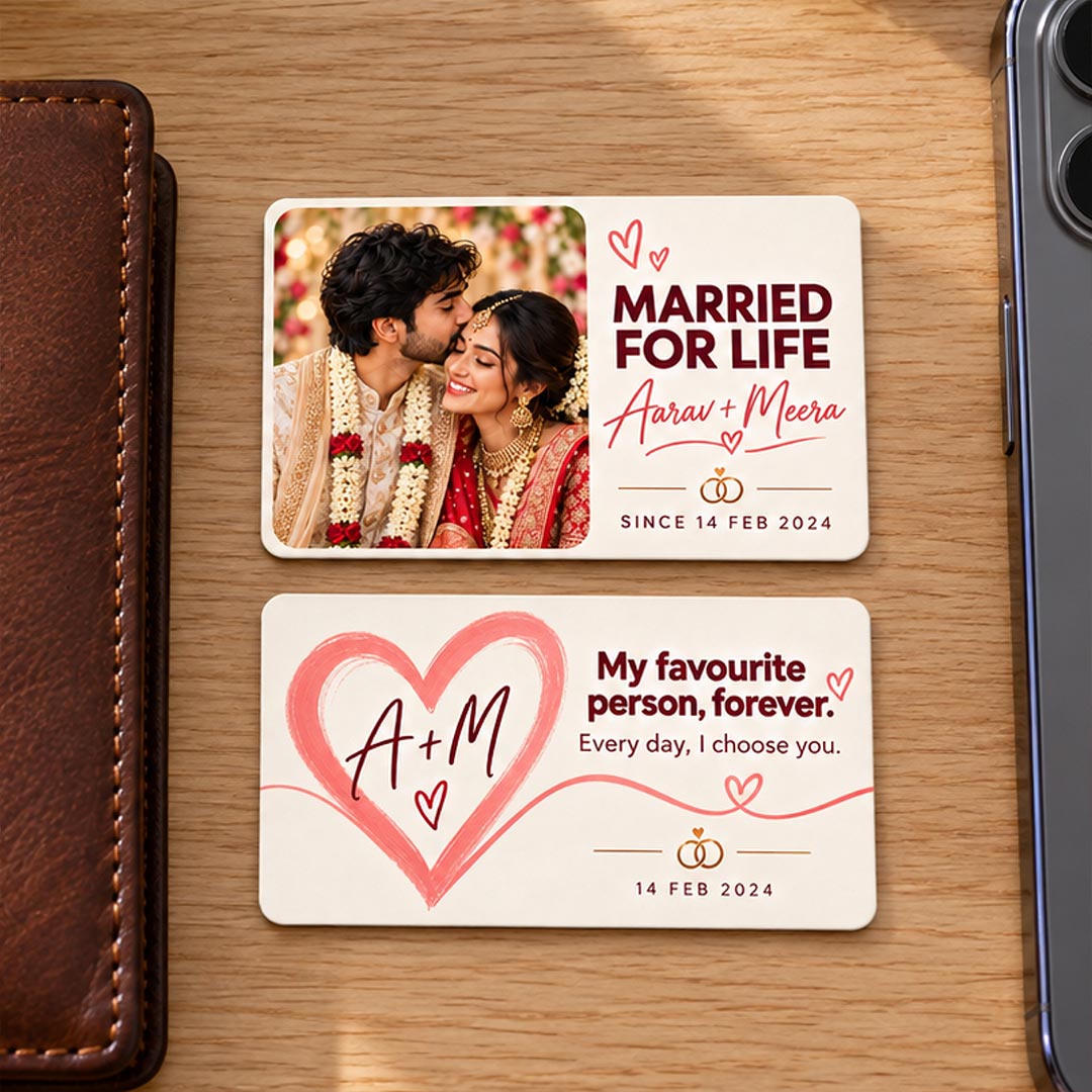 Custom Couple Photo Marriage Keepsake Card | Love Craft Gifts™