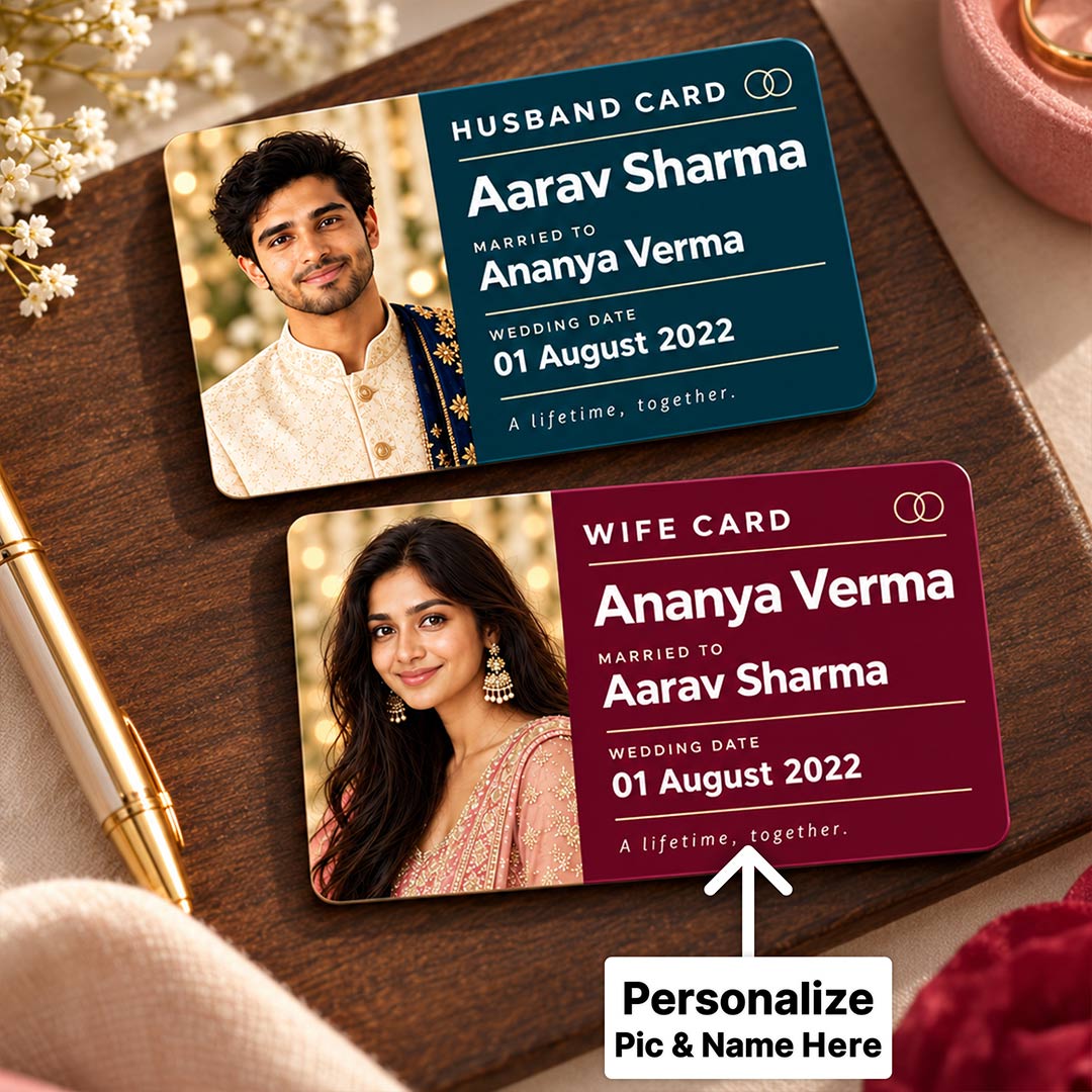 Personalized Married Couple Photo Keepsake Card | Love Craft Gifts™