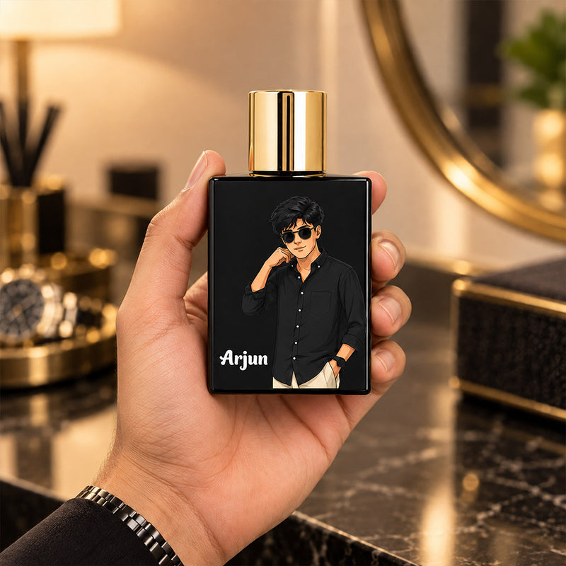 Personalized Men’s Perfume 100ml | Custom Picture & Name Bottle | Love Craft Gifts™