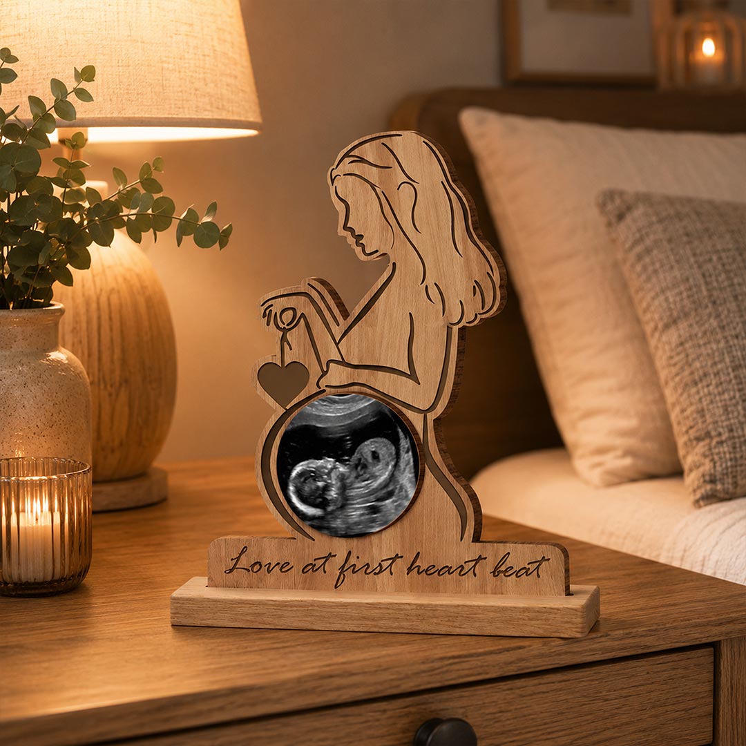 Personalized Mom-to-Be Ultrasound Photo Stand 6x8 Inch | Pregnancy Keepsake | Love Craft Gifts™
