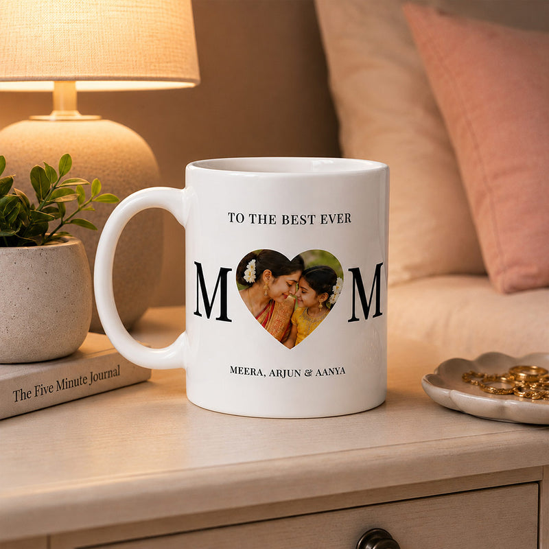 Personalized Mom Coffee Mug with Photo & Family Names | Custom Mother's Day Gift | Love Craft Gifts™