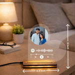 Personalized Music Plaque LED Lamp | Custom Spotify Photo Night Light for Boyfriend & Girlfriend | Love Craft Gifts™