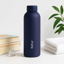 Custom Navy Blue Matte Stainless Steel Water Bottle – 500ml