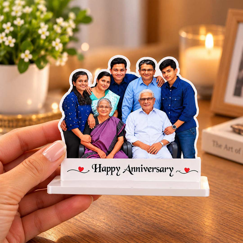 Personalized Parents Anniversary Photo Stand | Custom Family Picture Keepsake Gift | Love Craft Gifts™