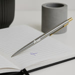 Parker Classic Stainless Steel Ball Pen - Silver with Gold Trim | Love Craft Gifts