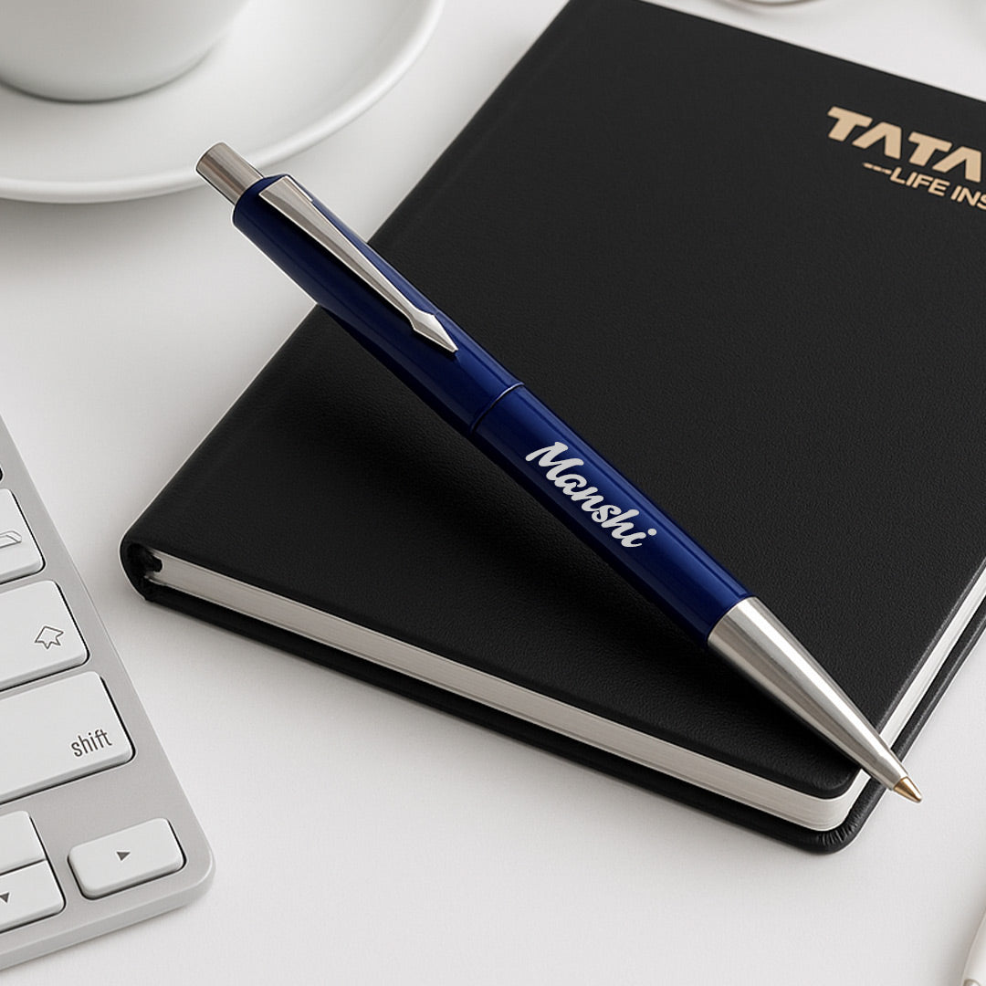Parker Vector Standard Chrome Trim Ball Pen - Personalized | Love Craft Gifts