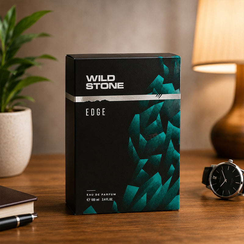 Personalized Perfume Bottle for Men | Wild Stone Edge 100ml with Photo & Name | Love Craft Gifts™