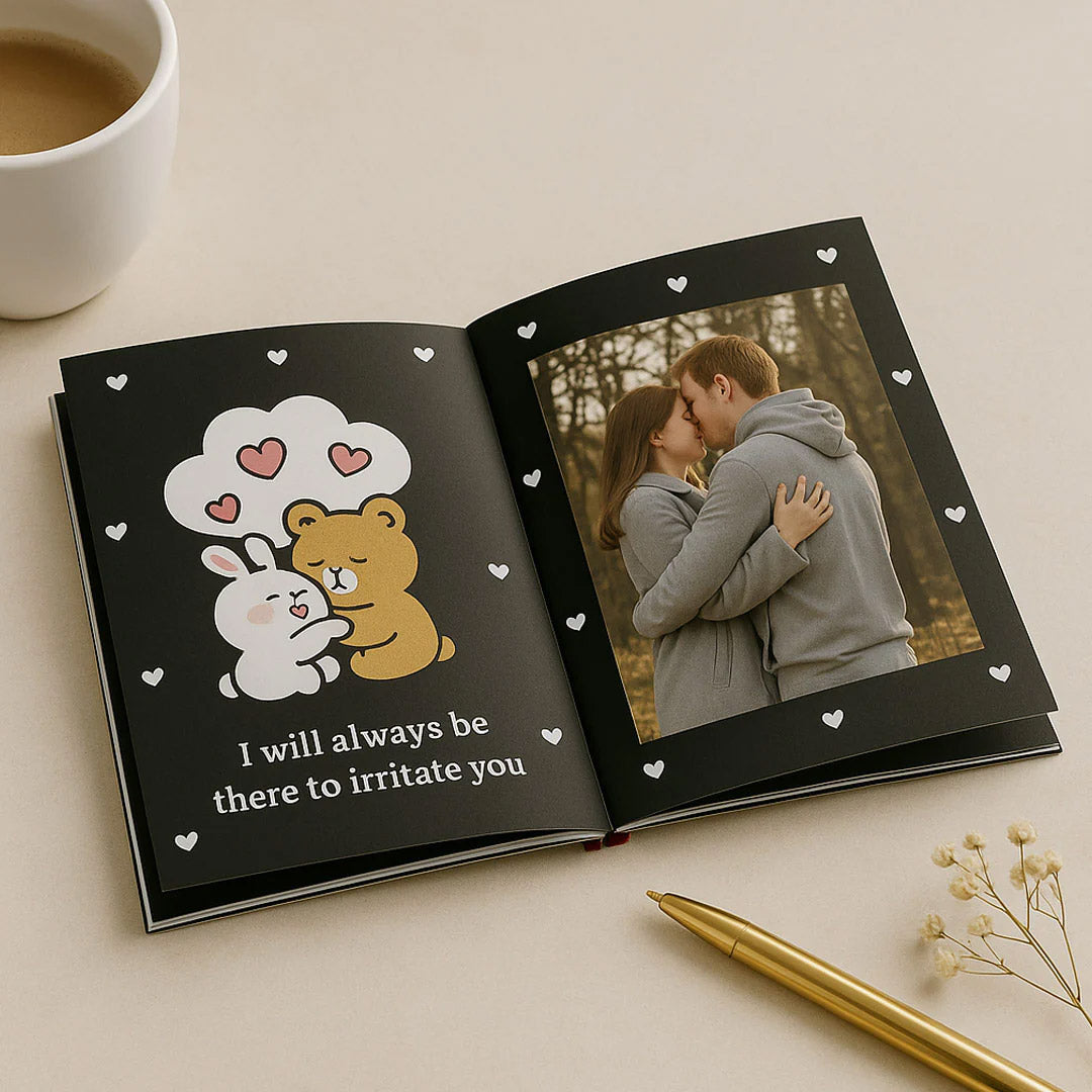 Personalized Photo Chatbook Album for Couples | Customized Love Memory Book | Love Craft Gifts