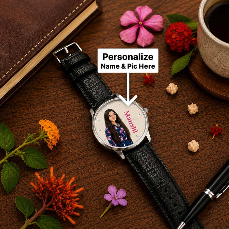 Personalized Photo & Name Watch for Brother | Custom Rakhi Special Wrist Watch | Memorable Gift | Love Craft Gifts™