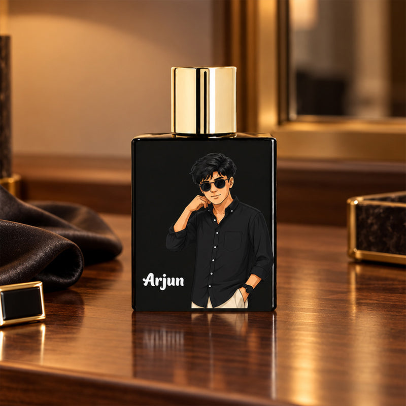 Personalized Photo Perfume for Men 100ml | Custom Name Fragrance Gift | Love Craft Gifts™