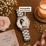Personalized Photo Watch Gift Box Set for Women Custom Name & Picture Watch | Love Craft Gifts™
