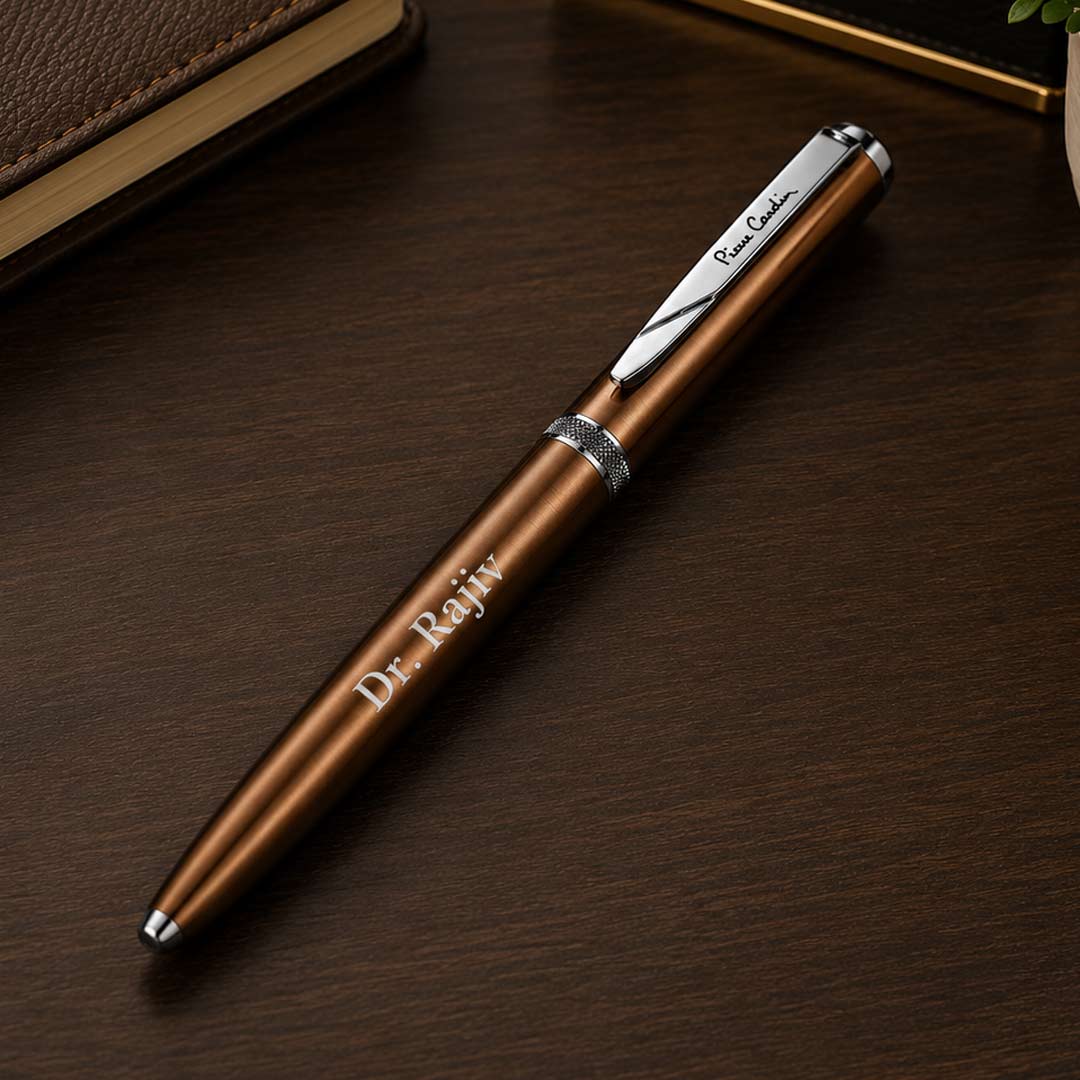 Personalized Pierre Cardin Brown Executive Gift Set | Premium Leather Accessories | Love Craft Gifts™
