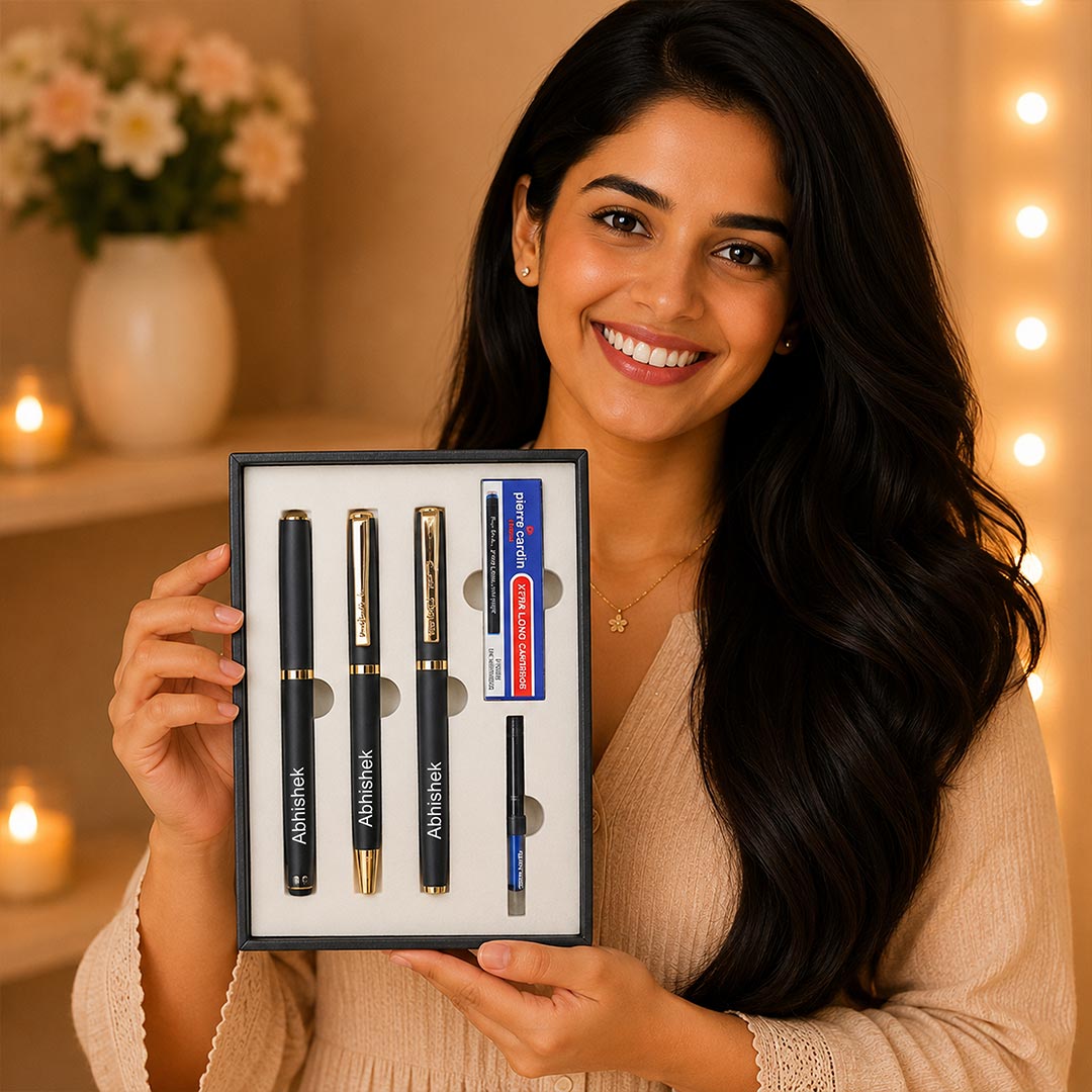 Personalized Pierre Cardin Golden Eye 3 Pen Gift Set