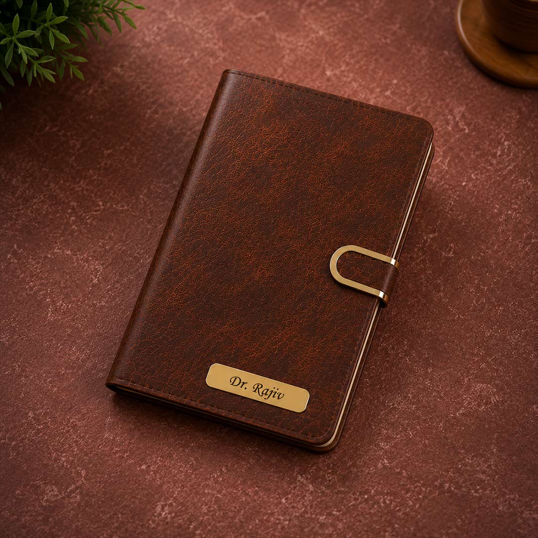 Personalized Pierre Cardin Impression Brown Gift Box | Name Engraved Luxury Gift Set | Love Craft Gifts™