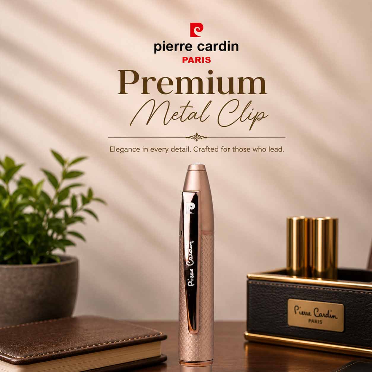 Personalized Pierre Cardin Manhattan Rose Gold Pen Set with Wooden Box | Executive Corporate Gift | Love Craft Gifts™