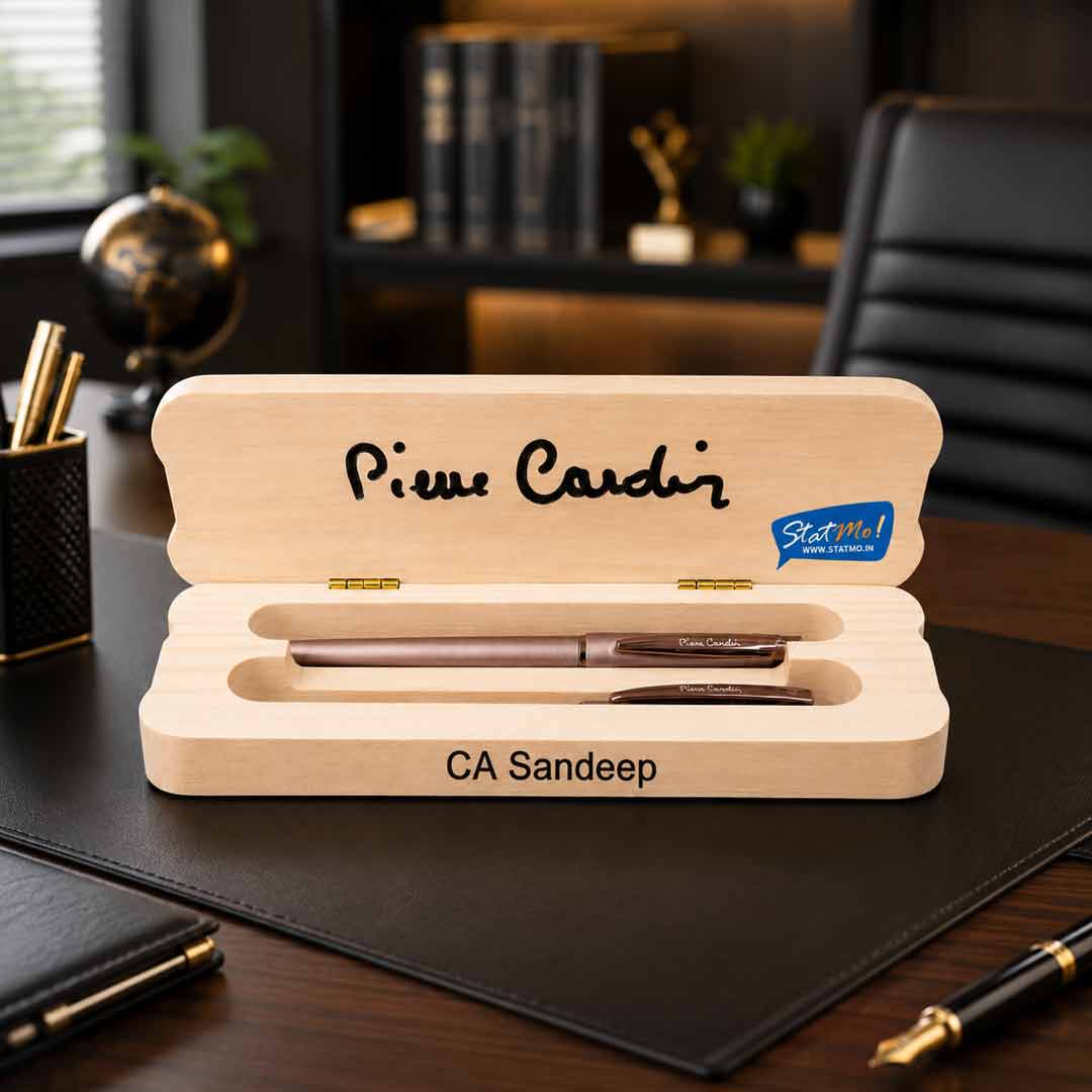 Personalized Pierre Cardin Manhattan Rose Gold Pen Set with Wooden Box | Name Engraved Luxury Gift | Love Craft Gifts™